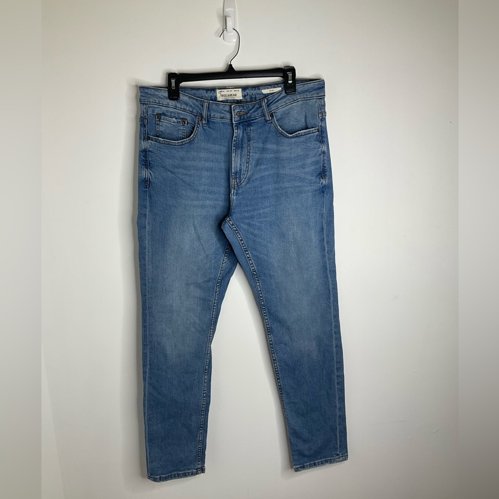 Pull&Bear Light Blue Slim Jeans for Men